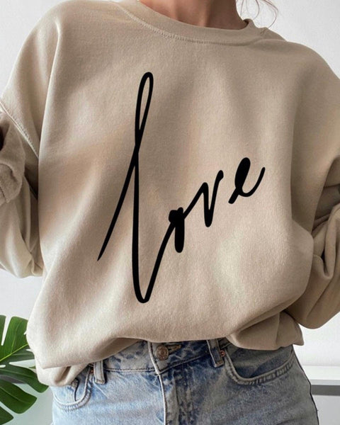 Brand of Bliss Sand / Small Love Soft Style Sweatshirt